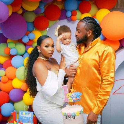 'Is she adopted?' - Reactions as fans compare Bambam, Teddy A's complexion with daughter
