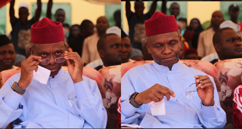 Governor El-Rufai Cries On Meeting Boy Whose Eyes Were Removed By Ritualists