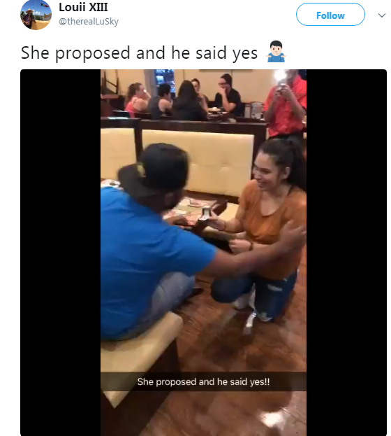 Lady proposes to her boyfriend of 6 years (Photos)