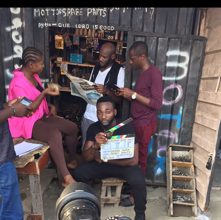 2face On Set With Susan Peters, Juliet Ibrahim, Gbenro Ajibade And Others (Photos)