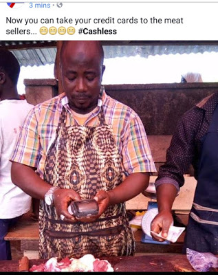 Nigerian Meat Seller Spotted Using POS Device
