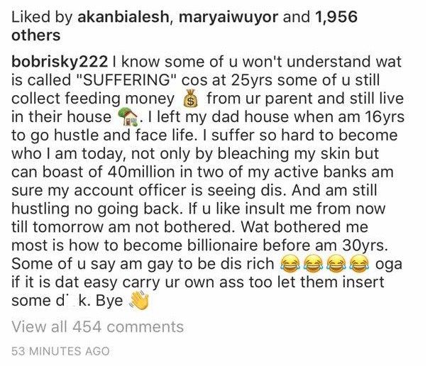 'I have 40 million in my account' - Bobrisky
