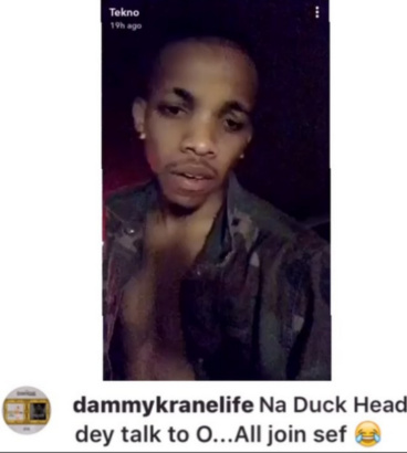 'I was talking to duck face Tekno, not Orezi' -Dammy Krane Clears the air