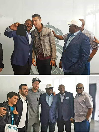 Governor Wike meets club officials, Cristiano Ronaldo and Ramos as Real Madrid (Photos)