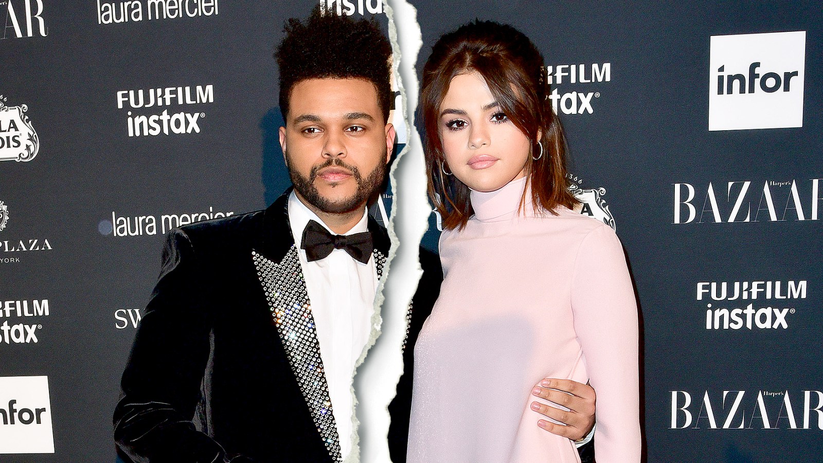 The Weeknd and Selena Gomez attend 2017 Harper's Bazaar Icons at The Plaza Hotel in New York City on September 8, 2017. Sean Zanni/Patrick McMullan via Getty Images