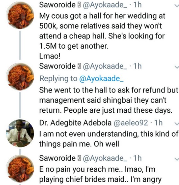 Relatives Vow Not To Come For Lady's Wedding Because She Hired A Cheap Hall