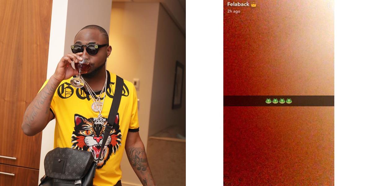 "Na Your Mama Be Frog Broke Ugly B**Ch" - Davido Replies Fan Who Trolled Him With Frog Emoji