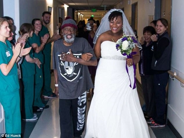 Beautiful Bride Surprises Father By Getting Married At The Hospital Where He Is Being Treated For Leukemia (Photos)