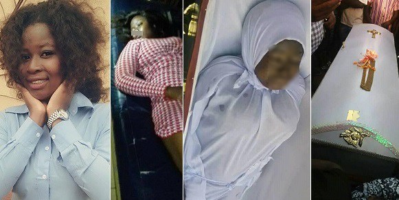 Photos from the burial of Lawrenta Apaume, killed by a stray bullet while celebrating her graduation