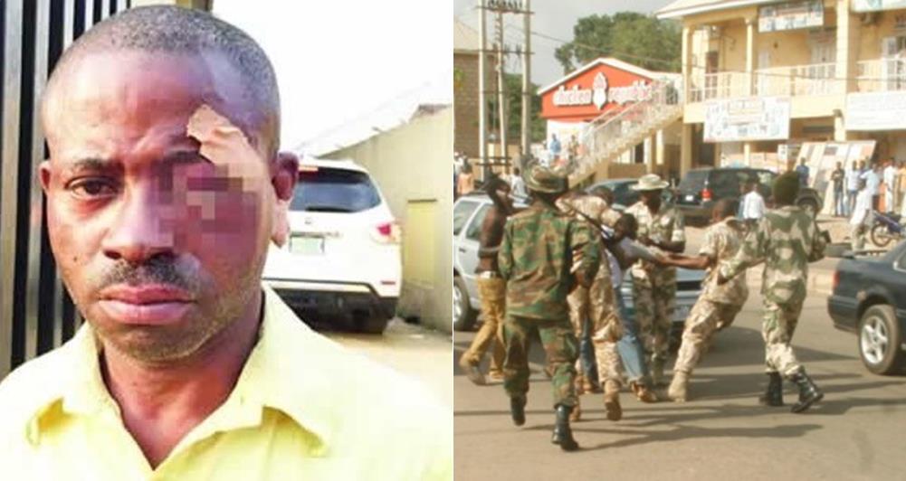 Soldiers Chain Man To Motorcycle In Lagos, Drag Him On Street