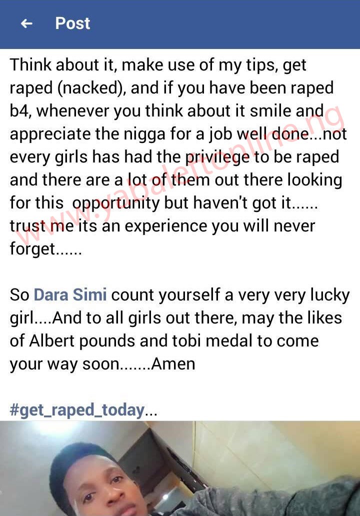 'Every Girl Should Crave To Be Raped At Least Once In Her Lifetime' - Nigerian Guy Gives Tips On How To Be Raped.
