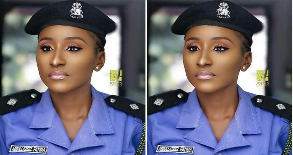 Checkout The Reactions Of Nigerian After A Police Woman Uploaded This Photo Online