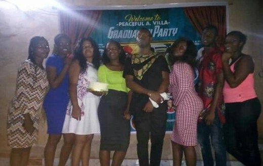 Last picture of Lawrenta Before her death, during her graduation party. (She is on red/white)