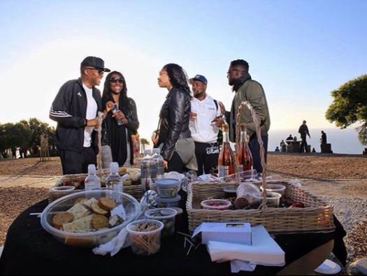 Banky W, Adesua Etomi and friends go sightseeing in South Africa ahead of their wedding (Photos)