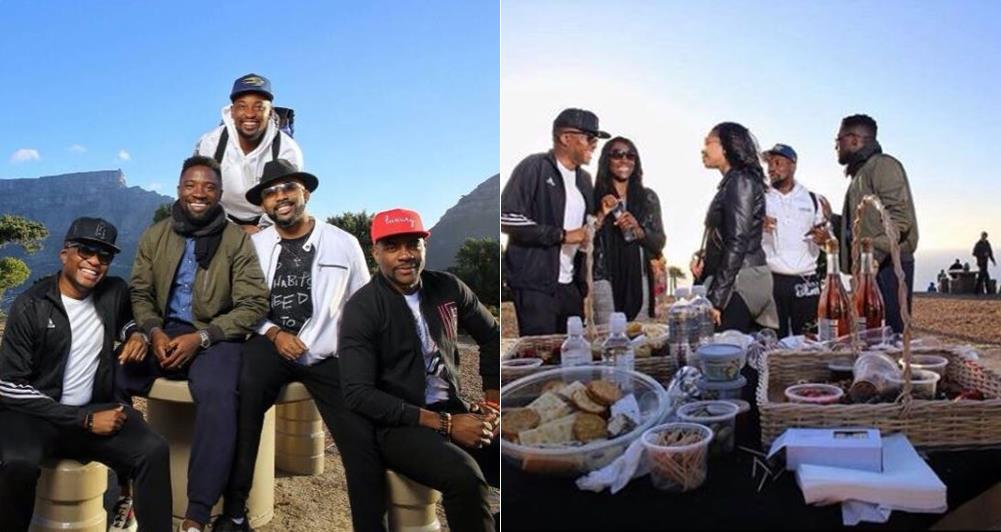 Photos Of Banky W And His Crew Having Fun In Cape Town Ahead Of His White Wedding