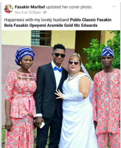 Nigerian Guy And His Older British Wife Enjoy Their Honeymoon In Ekiti