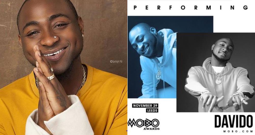 Davido will become the first African Artiste to perform at MOBO Awards, see his reaction