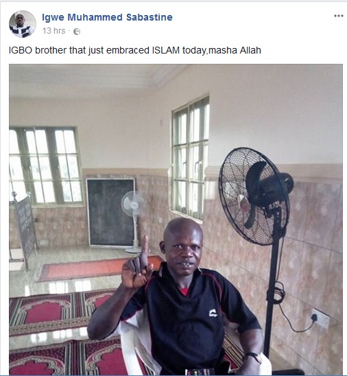 Reactions From Nigerian Online Users As An Igbo Man Converts To Islam (Photos)