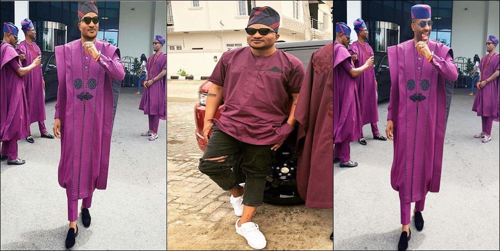 Lols! MasterKraft shares photo-shopped photo of himself in Ebuka Obi-Uchendu's famous Agbada