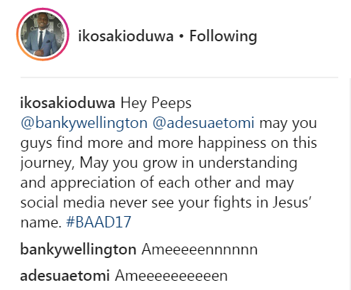 'May Social Media Never See Your Fights' - Ik Osakioduwa Prays For Banky W And Adesua