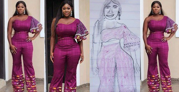 Mercy Johnson Hilarious Reaction to Pencil Sketch of Herself