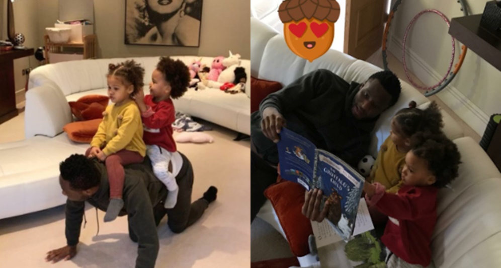 Adorable Pictures Of Mikel Obi And His Twin Daughters, Ava And Mia