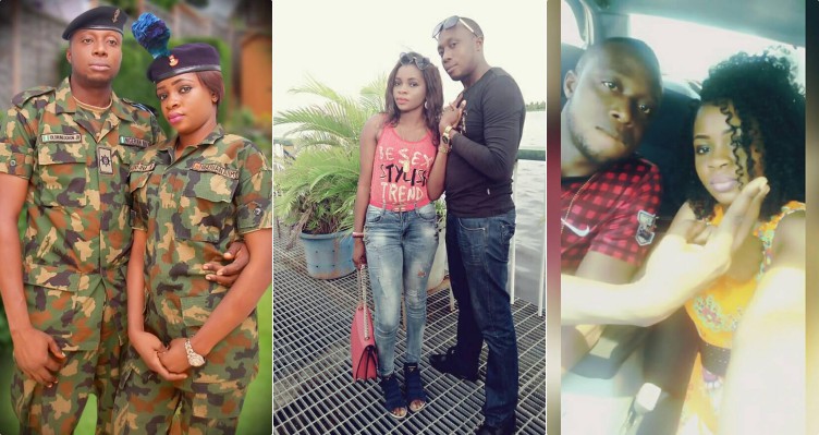 Nigerian Soldier Shares Loved Up Photo With Her Naval Officer Husband