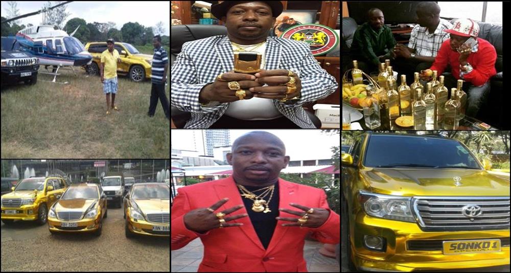 Meet Kenyan Governor, Mike Sonko Who Has Gold Cars, Uses 24 Karat Gold Phones, And Only Drinks Gold Wine (Photos)