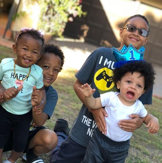 Checkout these lovely photos from the birthday party of Runtown's son with US video vixen, Selena Leath