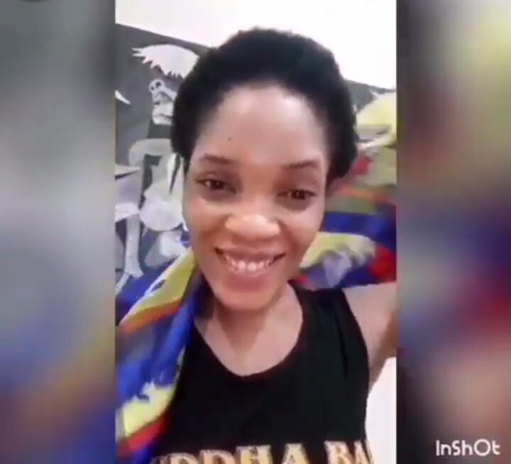 Nigerian Model 'Chika Lann' Finally Loose Her N40Million Hair after Nigeria lost to Croatia (Video)