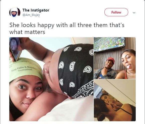 Twitter user exposes a lady allegedly dating three boyfriends simultaneously