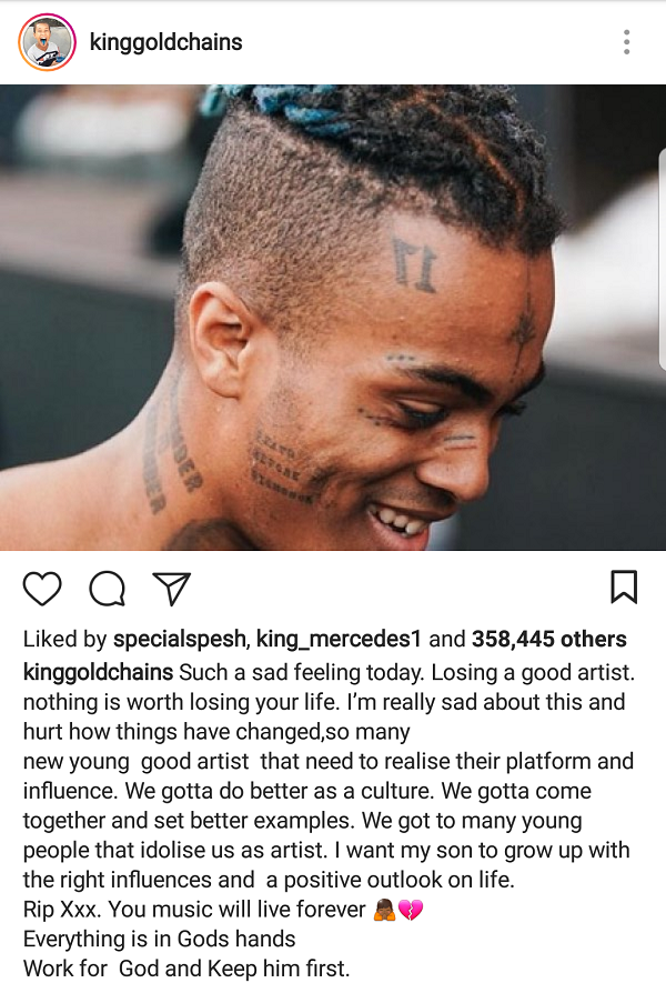Kanye West, Jidenna, The Game, Tyga, J.Cole and other celebs mourn XXXTentacion