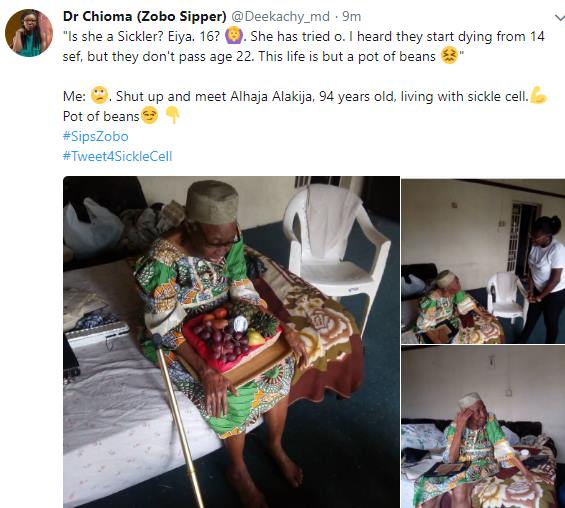 Meet 94 year old Nigerian woman who has lived all her life a sickle cell patient (Photos)