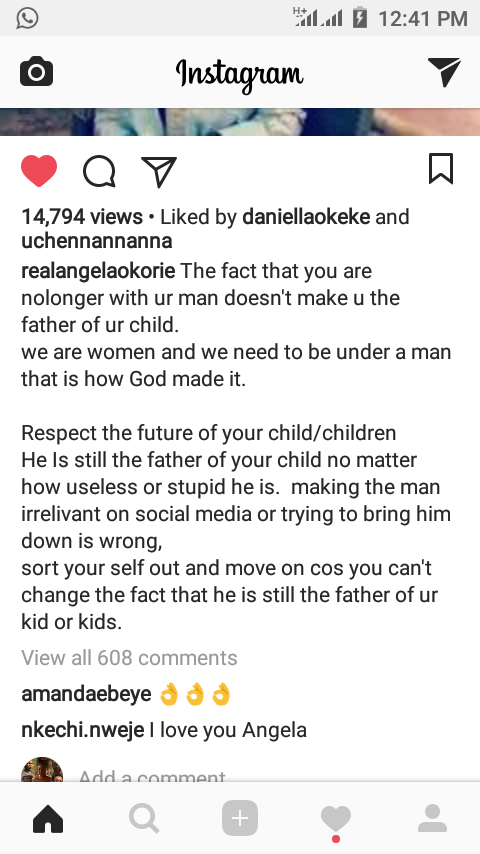 Angela Okorie slams ladies shading their baby daddies on fathers day, Mercy Aigbe reacts