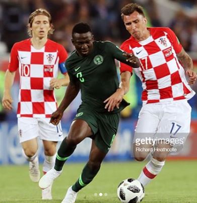 World Cup 2018: Etebo Replies A Fan Who Said He Played Rubbish Against Croatia