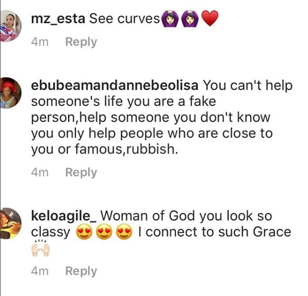 Actress Tonto Dikeh replies fan who accused her of being fake