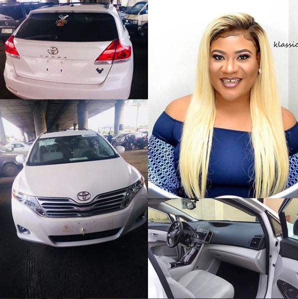 Nkechi Blessing flaunts her newly acquired Toyota Venza (Photos)