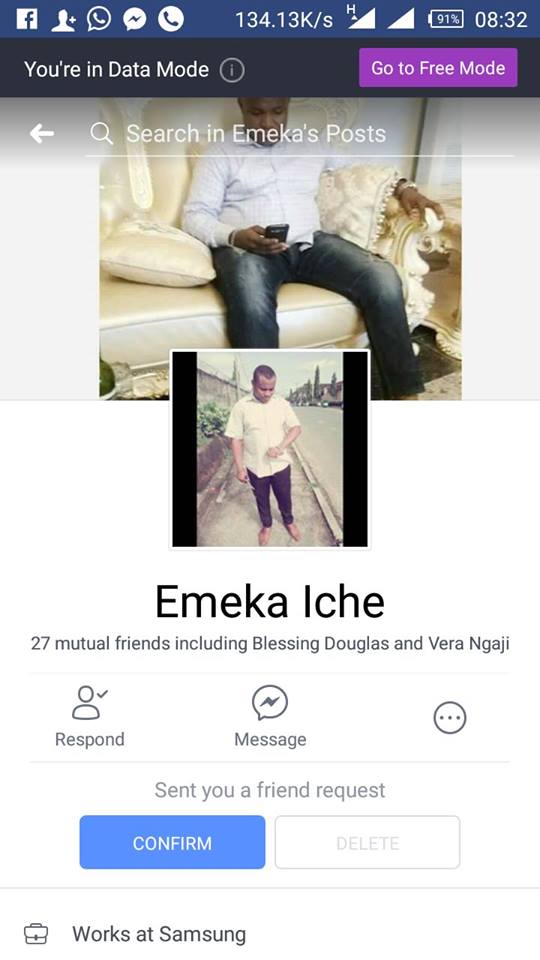 Nigerian Lady rains curses on a man who sent her friend request after insulting her sister