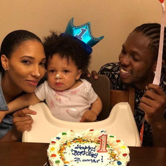 Checkout these lovely photos from the birthday party of Runtown's son with US video vixen, Selena Leath