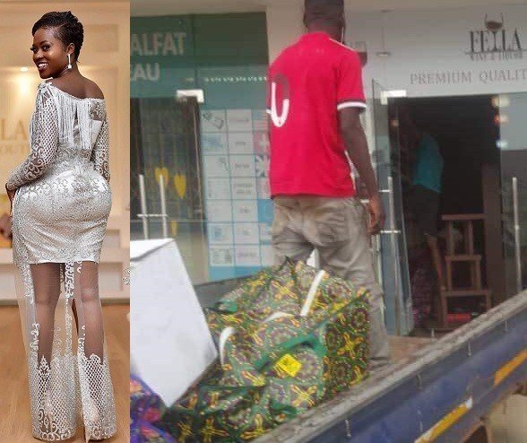 Ghanaian actress, Fella Makafui reacts as boyfriend closed the wine shop he opened for her