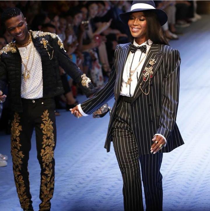 Wizkid breaks record, becomes the first African artist to walk at D&G fashion show (Photos+Video)