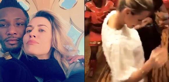 Moments Footballer  Mikel Obi's Russian Partner Olga Diyachenko Shows  Off Her Igbo Cultural Dance Steps