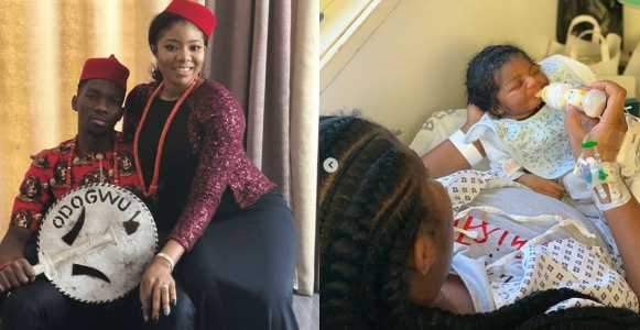 Kenneth Omeruo welcome first child with wife, Chioma (Photos)