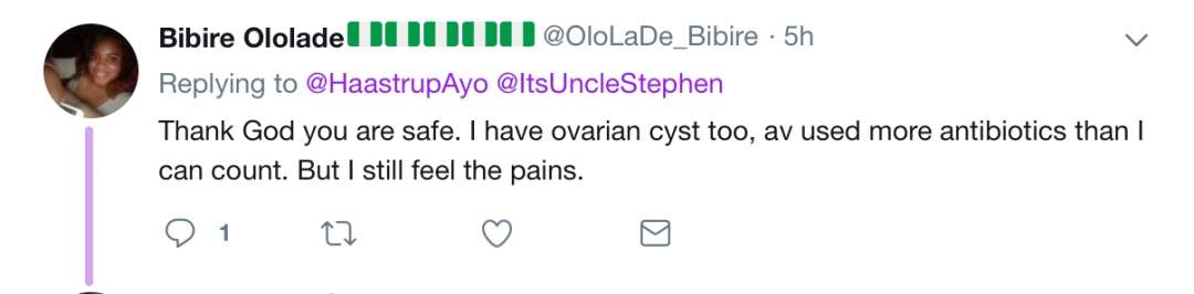 Woman narrates how a ruptured ovarian cyst nearly cost her life as she educate women