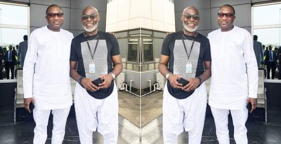 Billionaire, Femi Otedola Hangs Out With RMD On Set (Photo)