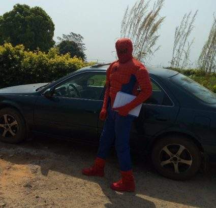 ASUU Strike: Lecturer disguises as Spider Man to attend to students