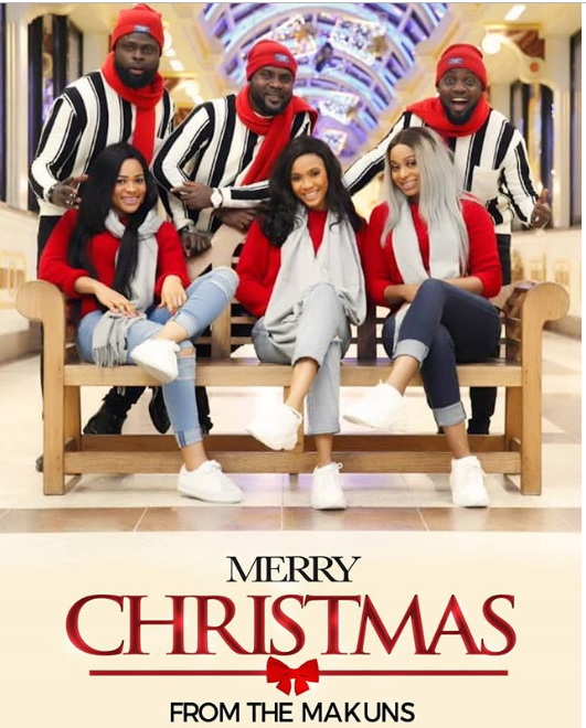 Comedian AY, His Brothers And Their Wives Release Beautiful Christmas Photos