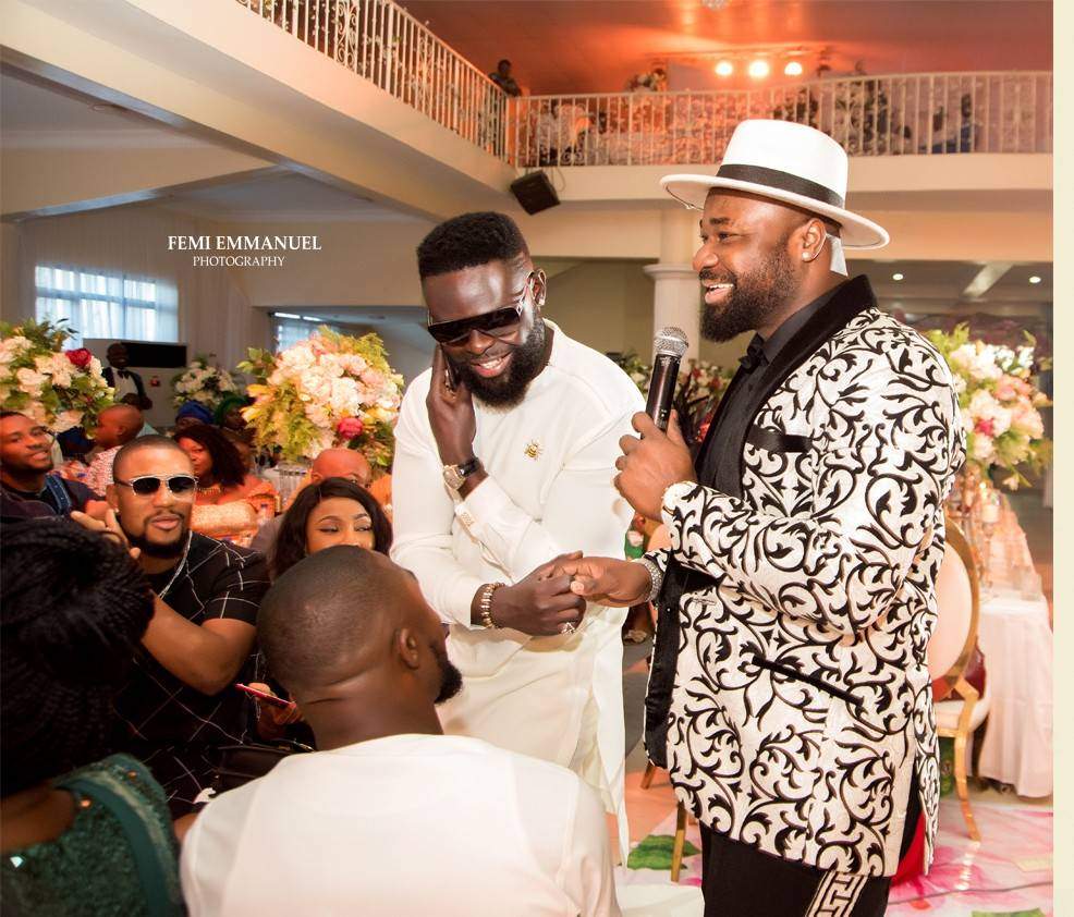 Lovely photos from Nollywood actor, Michael Okon's white wedding in Lagos