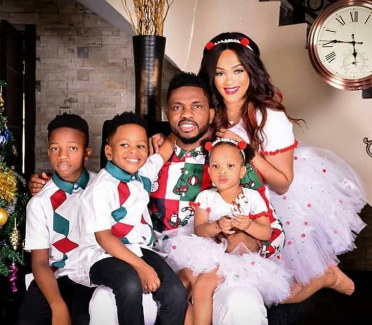 Footballer, Joseph Yobo and wife, Adaeze, release cute family Christmas photos