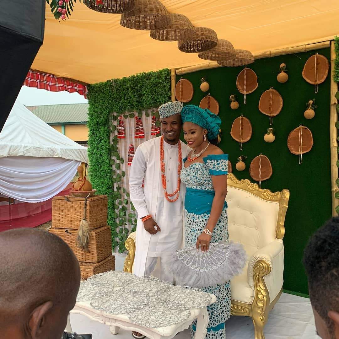 First photos from actor Gideon Okeke's traditional wedding